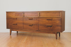 MCM Walnut Lowboy Dresser