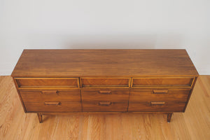 MCM Walnut Lowboy Dresser