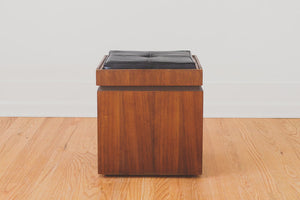 Lane Leather Storage Stool