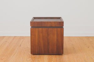 Lane Leather Storage Stool