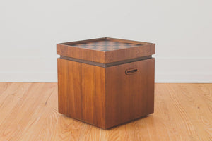 Lane Leather Storage Stool