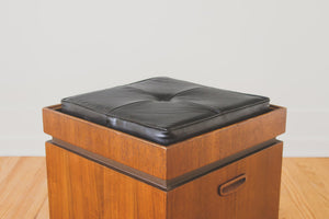 Lane Leather Storage Stool