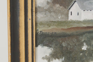 Vintage Lake House Painting