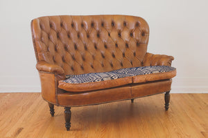 Antique Leather Settee
