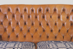 Antique Leather Settee