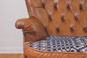 Antique Leather Settee