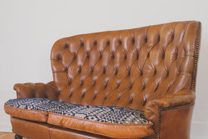 Antique Leather Settee