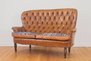 Antique Leather Settee
