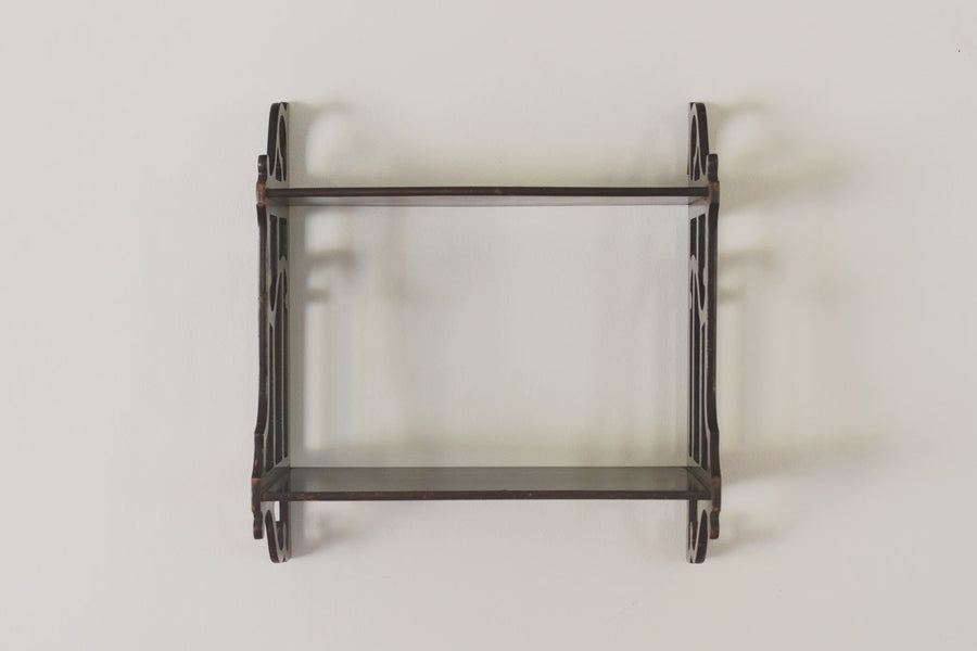 Vintage Carved Walnut Shelves