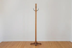 Oak & Brass Coat Rack