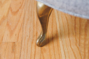Wool & Brass Ottoman