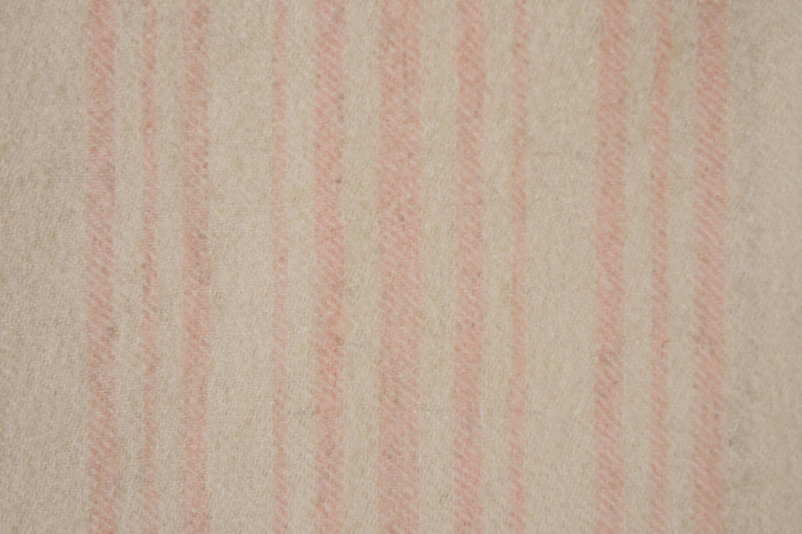 Vintage Cream Wool Blanket