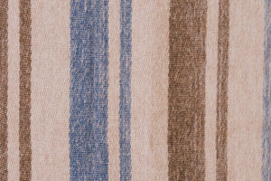 Navy Stripe Wool Blanket