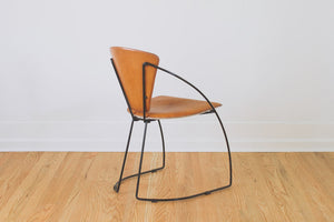 Minimalist Leather & Wire Chairs