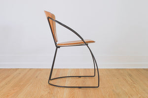 Minimalist Leather & Wire Chairs