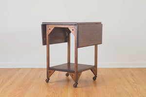 Antique Wood Bar Cart