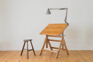 Vintage Oak Drafting Table