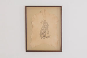 Vintage Leather Cheetah Art