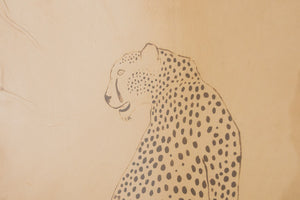 Vintage Leather Cheetah Art