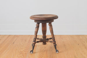 Vintage Clawfoot Piano Stool