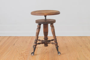 Vintage Clawfoot Piano Stool