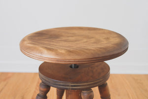 Vintage Clawfoot Piano Stool