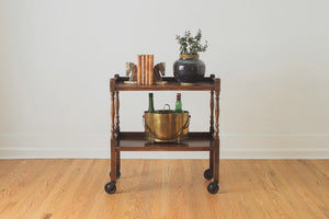 English Oak Bar Cart