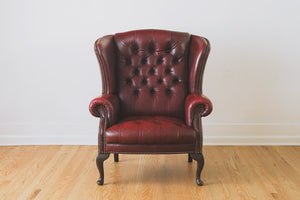 Leather Chesterfield Wingback