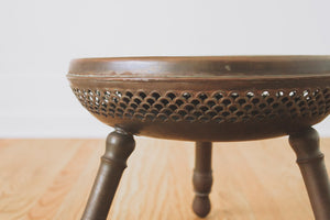 Carved Brass Ottoman