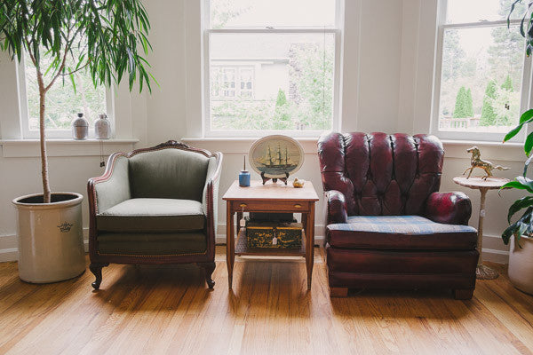 Leather & Pendleton Club Chair