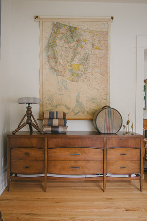 Ticking Stripe Piano Stool