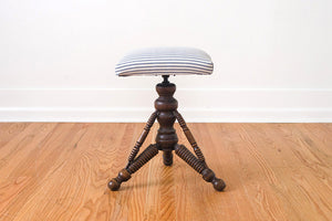 Ticking Stripe Piano Stool