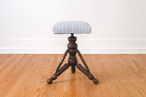 Ticking Stripe Piano Stool