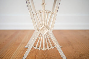 Art Deco Barkcloth Stool