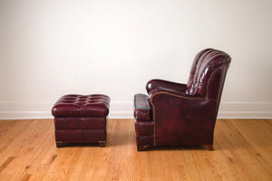Leather & Pendleton Club Chair
