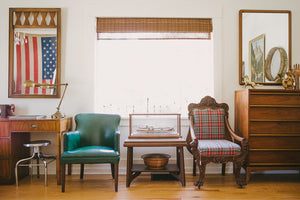Plaid Griffin Head Chair