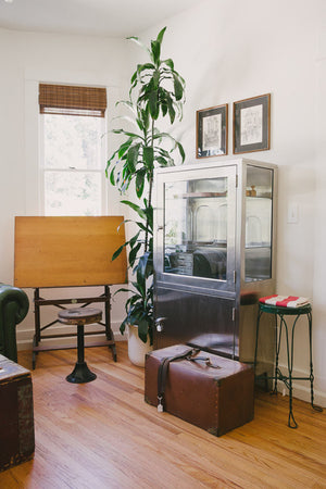 Leather Trunk Side Table