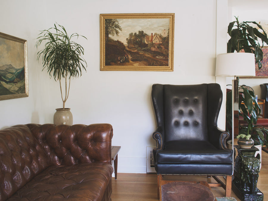 Vintage Black Wingback