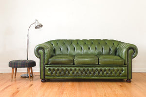 Green Leather Chesterfield