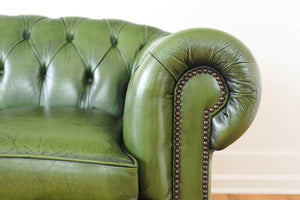 Green Leather Chesterfield