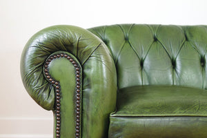 Green Leather Chesterfield