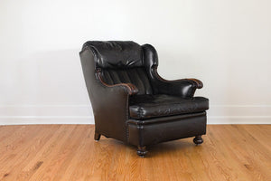 Black Leather Reading Chair