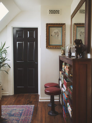 Iron & Leather Stools