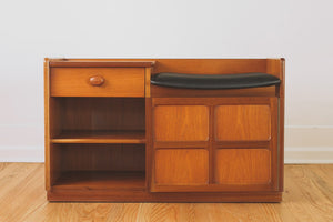 MCM Teak Storage Bench