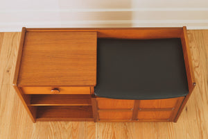 MCM Teak Storage Bench