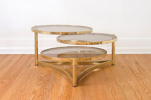 Geometric Brass Coffee Table
