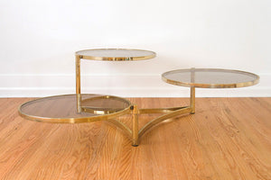Geometric Brass Coffee Table