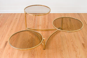 Geometric Brass Coffee Table