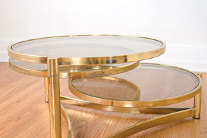 Geometric Brass Coffee Table