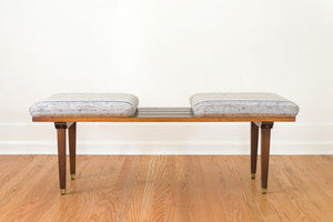 MCM Striped Slat Bench